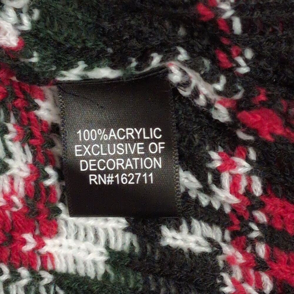 Blizzard Bay Red Ugly Christmas Sumo Santa Sushi Crew Neck Sweater Size XL - Picture 5 of 7